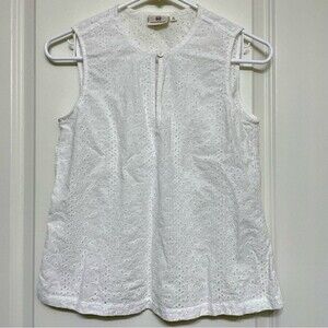 AG White Eyelet Top